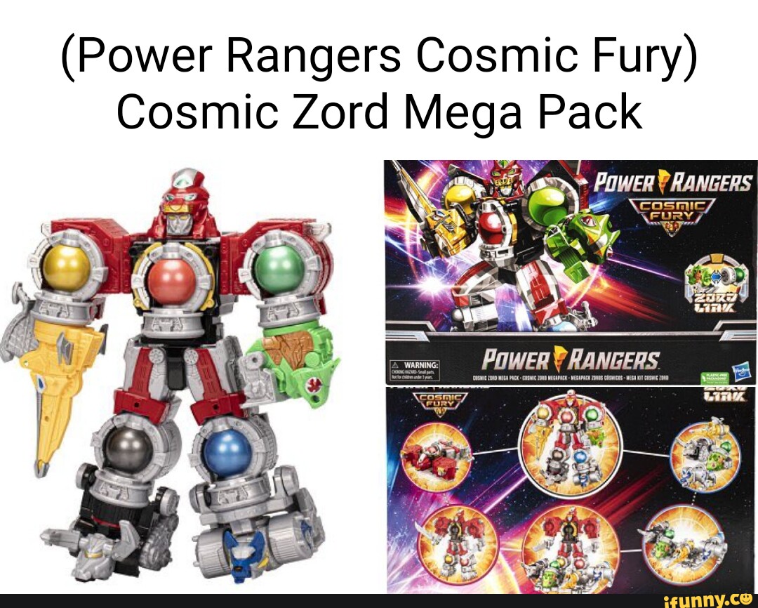 Power Rangers Mega Pack Zord Cosmici | Set 5 Figure Per Costruire Il Megazord Furia Cosmica