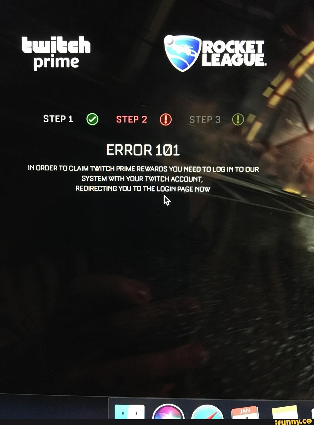 Error 101 4 In Order To Claim Twitch Prime Rewards You Need To Log In To Our System With Your Twitch Account Redirecting You To The Login Page Now Ne