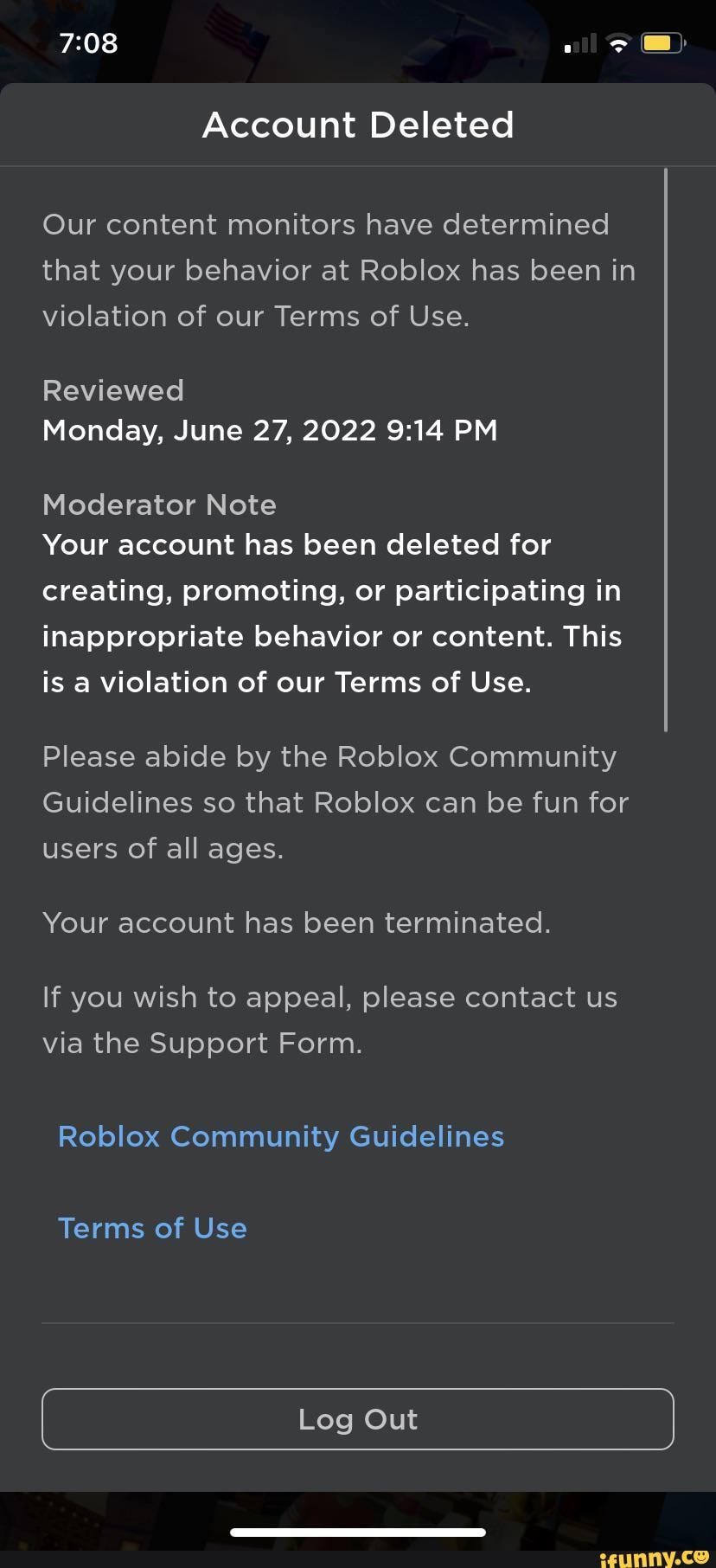 Scared roblox moderation forever - Warning jed: AM your hes jerator Note:  The only links that you are allowed to share in are roblox.com,  .com, twitter.com, and twitch.tv. Posting other links, even
