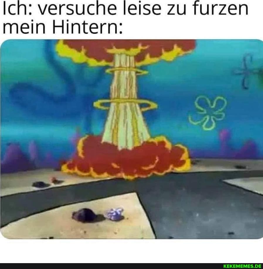 Ich: versuche leise zu furzen mein Hintern: