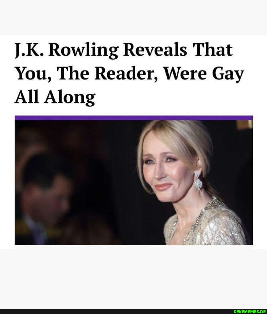 J.K. Rowling Reveals That You, The Reader, Were Gay All Along