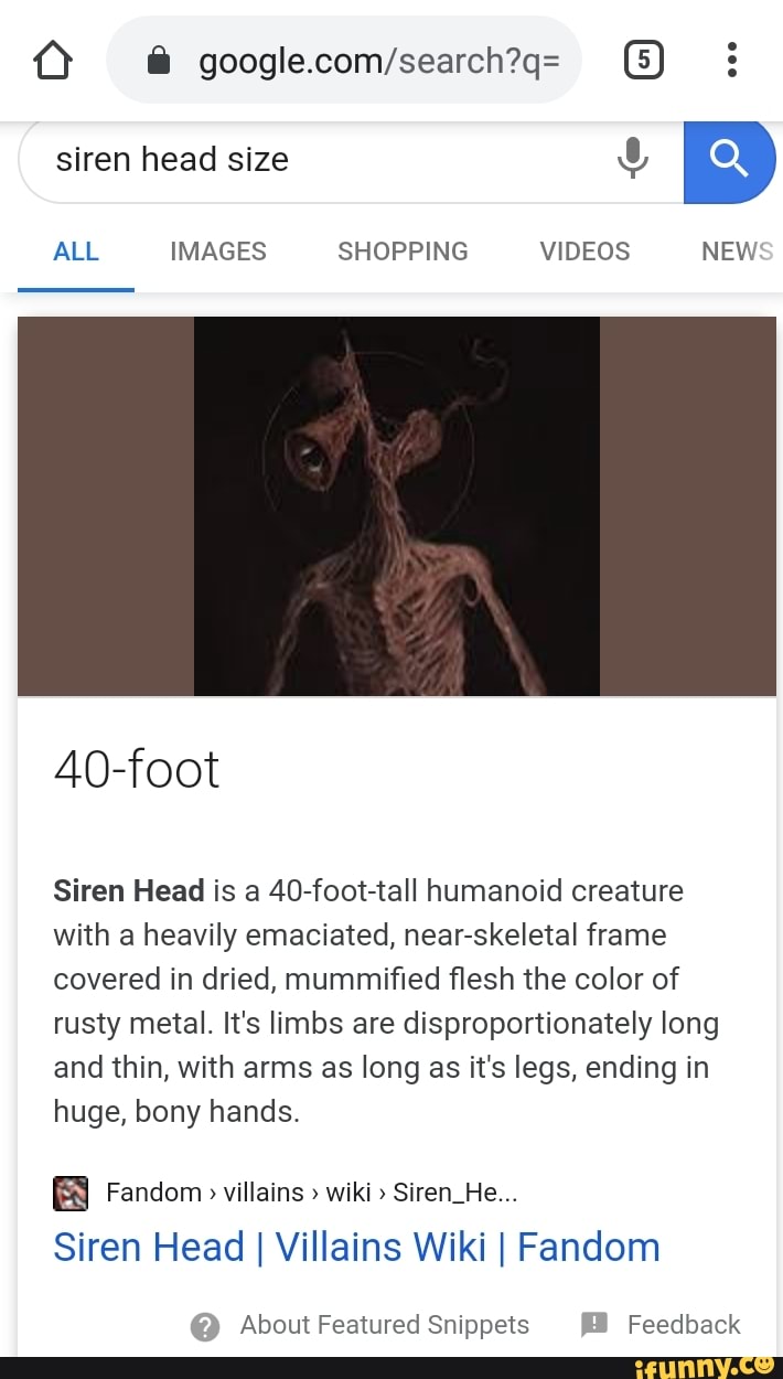 Siren head, Wiki