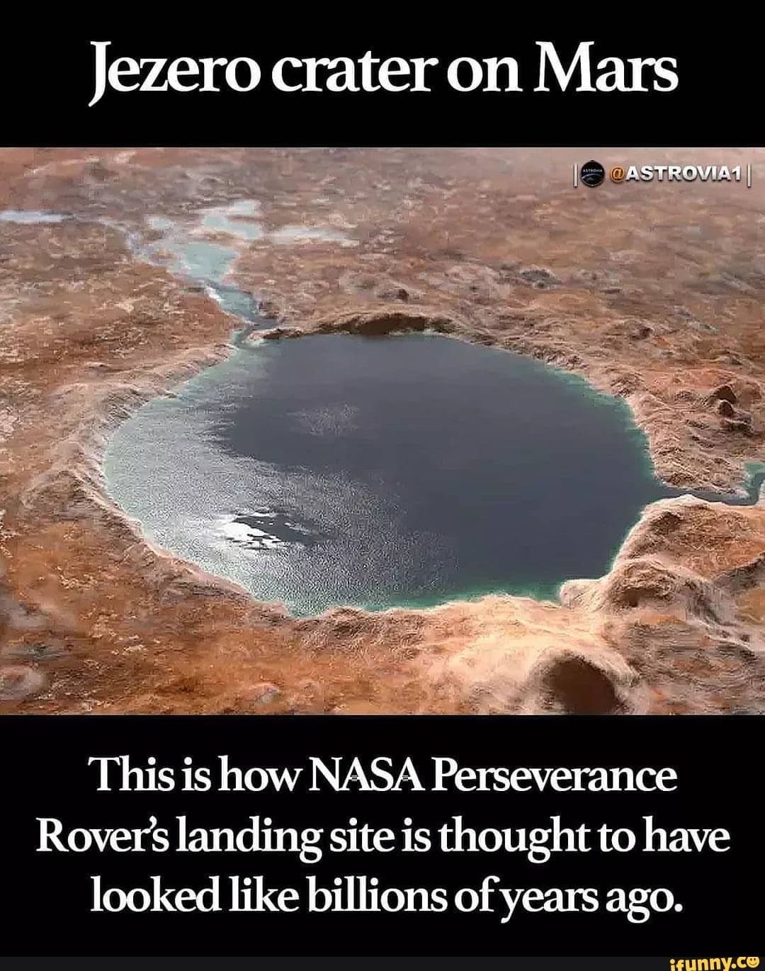 Jezero crater on Mars This is how NASA Perseverance Rovers landing site