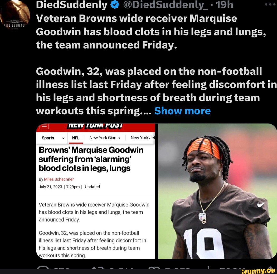 Pure bloods stay winning Search Sign in @ NFLY News Fantasy Football NFL  training camp: Browns WR Marquise Goodwin to miss time with blood clots in  legs and lungs Tyler Greenawalt staff