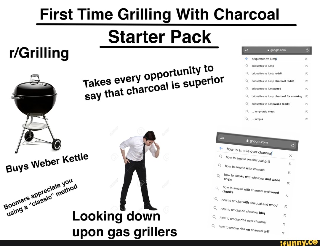 Coal First Time Grilling With Char Starter Pack briquettes vs lump