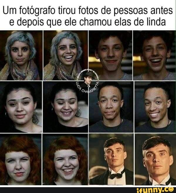 Um fotógrafo tirou fotos de pessoas antes e depois que ele chamou elas de linda