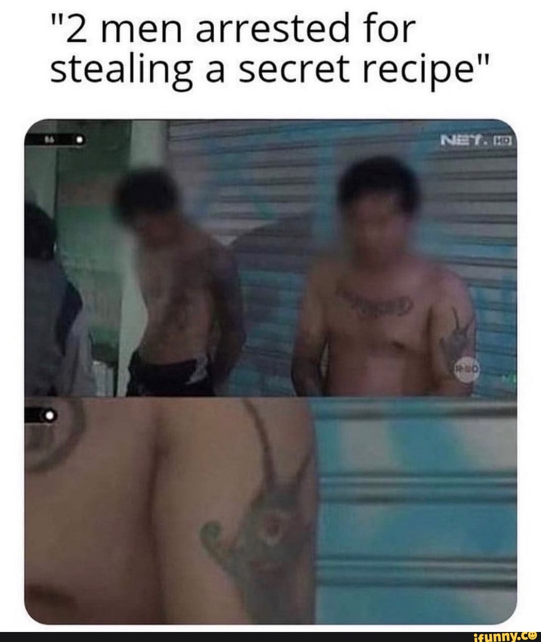 "2 men arrested for
stealing a secret recipe"