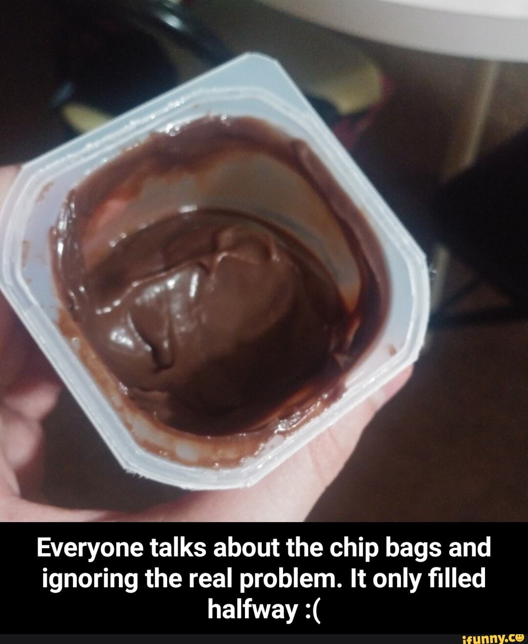Everyone talks about the chip bags and
ignoring the real problem. It only filled
halfway - Everyone talks about the chip bags and ignoring the real problem. It only filled halfway :(