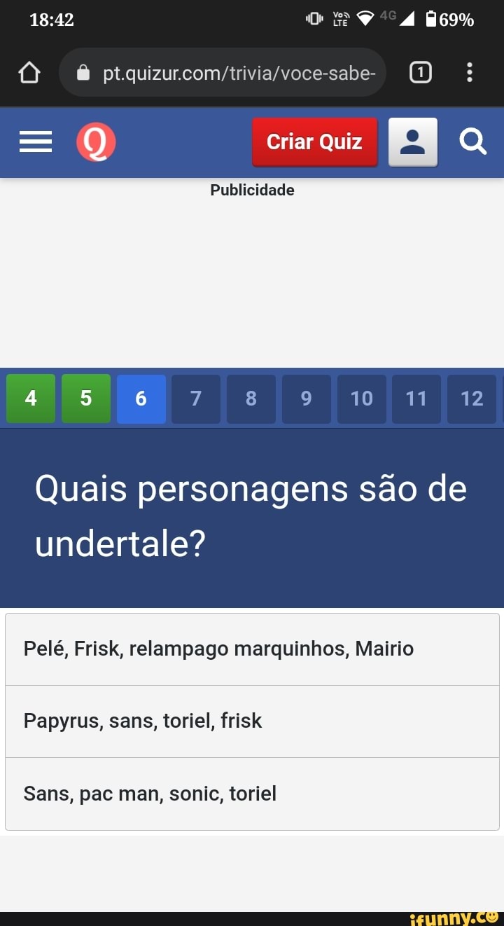 Quiz do personagem Sonic