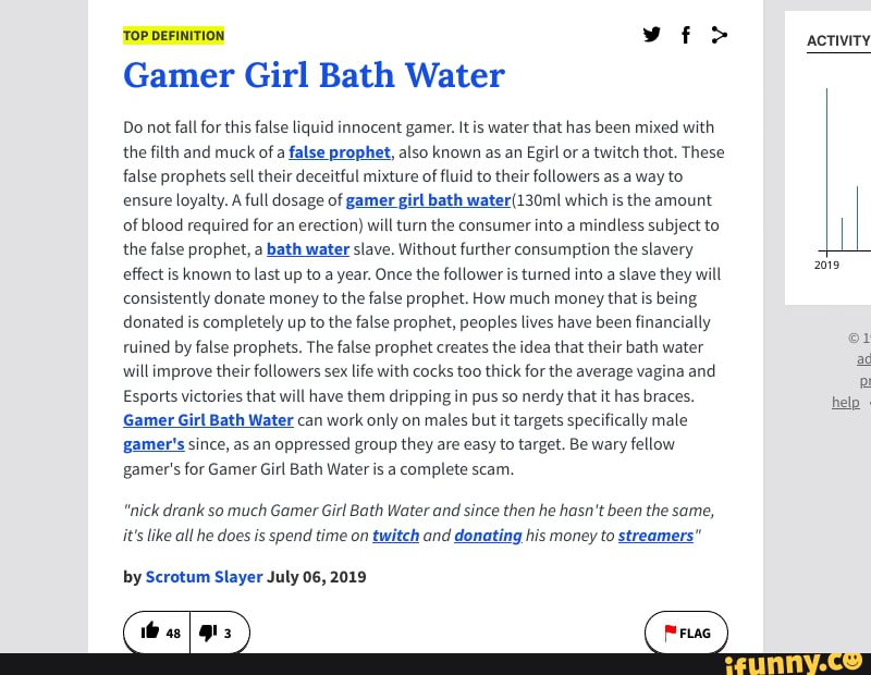 Top Definition Gamer Girl Bath Water Do Not Fall For This False Liquid Innocent Gamer It Is 