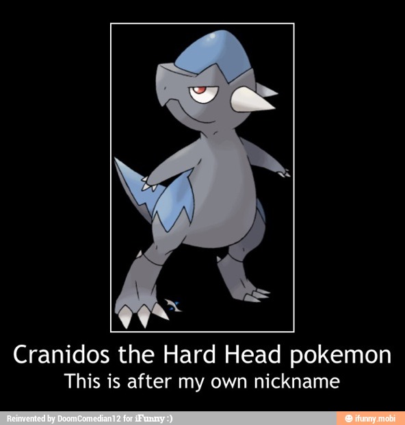 Cranidos The Hard Head Pokemon This Is After My Own Nickname