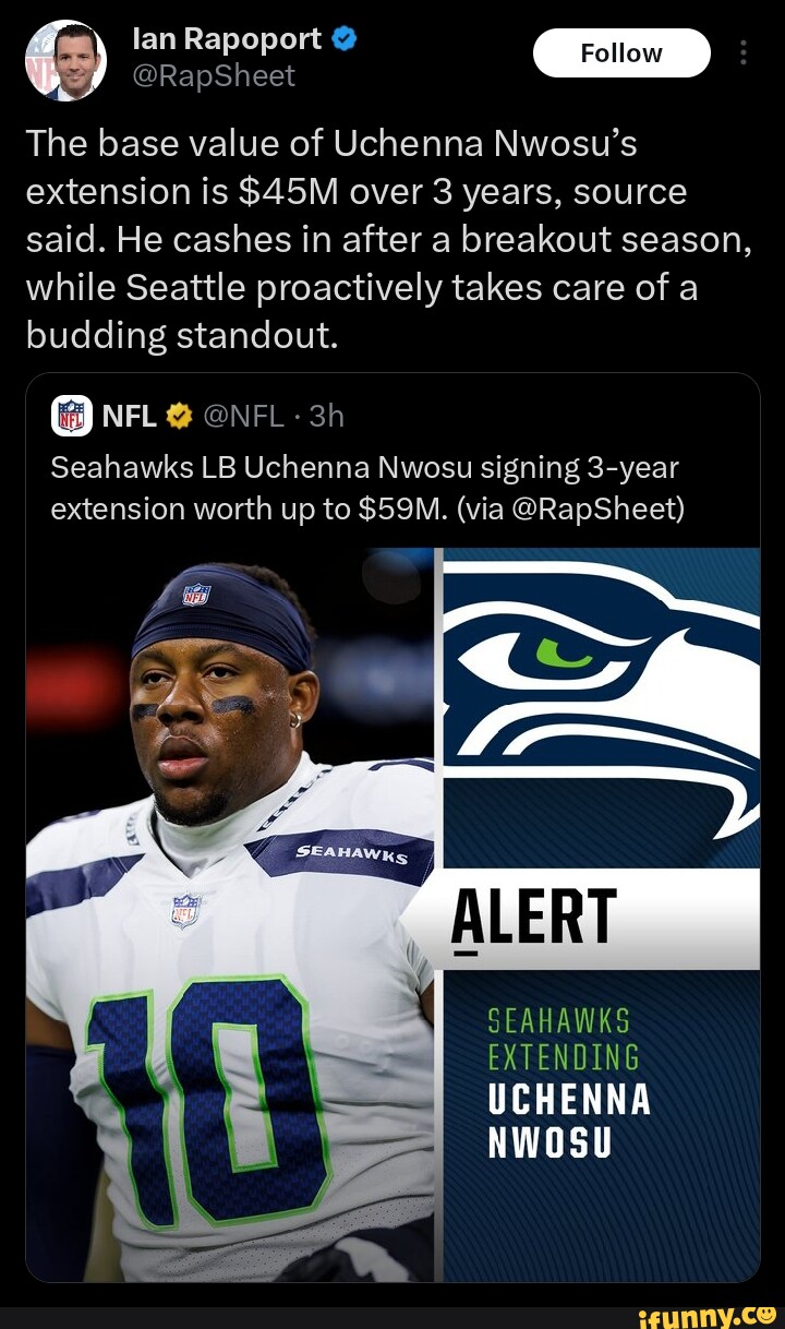 Seahawks sign Uchenna Nwosu to 3-year extension