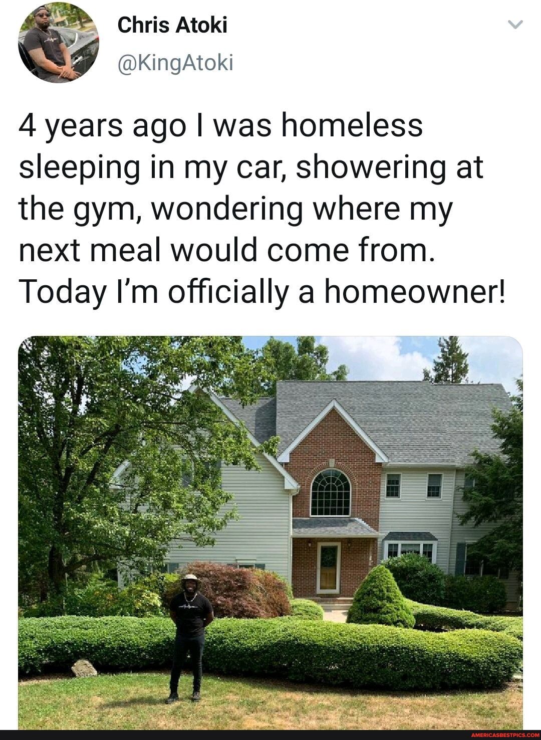 4 years ago I was homeless sleeping in my car, showering at
the gym, wondering where my next meal would come from.
Today I'm officially a homeowner!