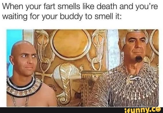 When your fart smells like death and you're waiting for your buddy to ...