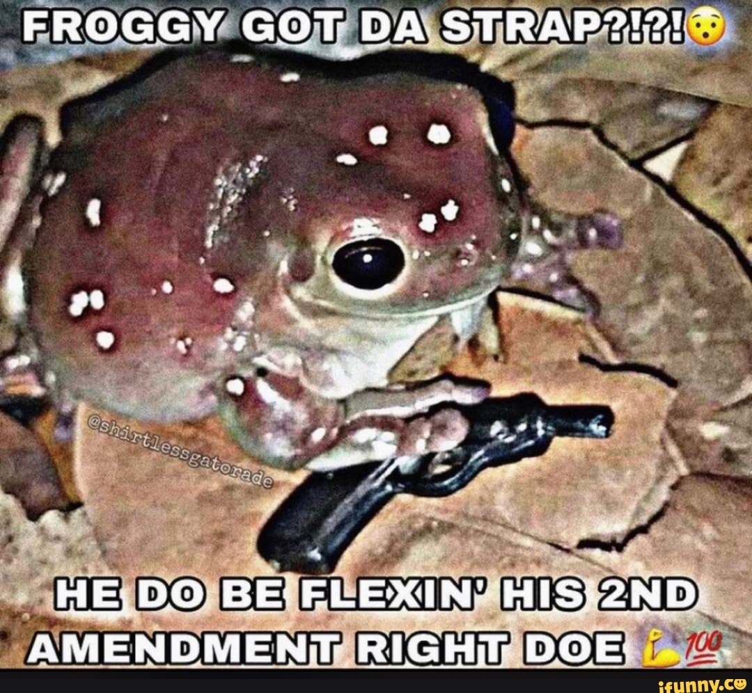 FROGGY GOT DA
HE DO BE FLEXIN' HIS:
AMENDMENT RIGHT DOE