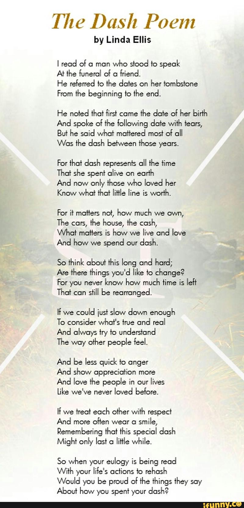 Your dash poem