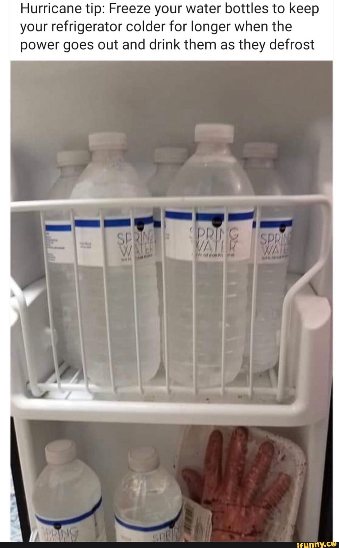 Hurricane tip: Freeze your water bottles to keep your refrigerator ...