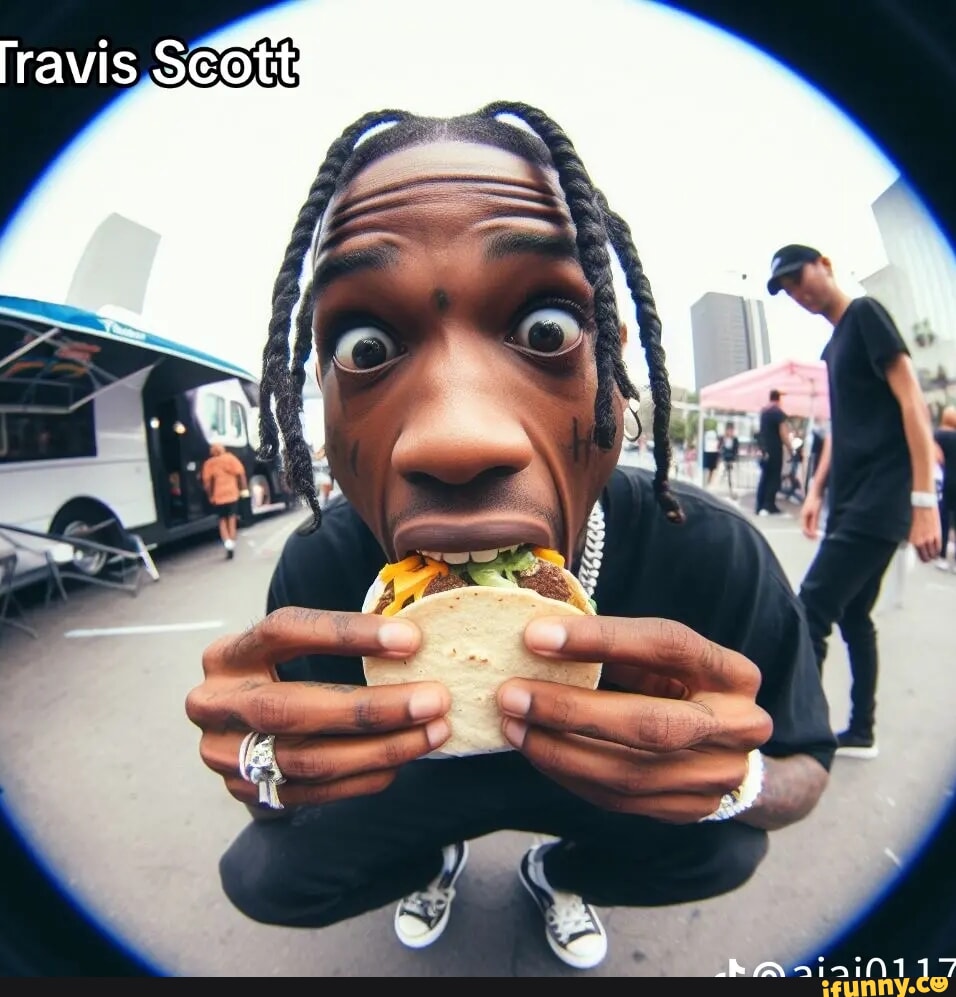 TRAVIS SCOTT WITH THE SPEED Why does he run like he's a Naruto character -  iFunny