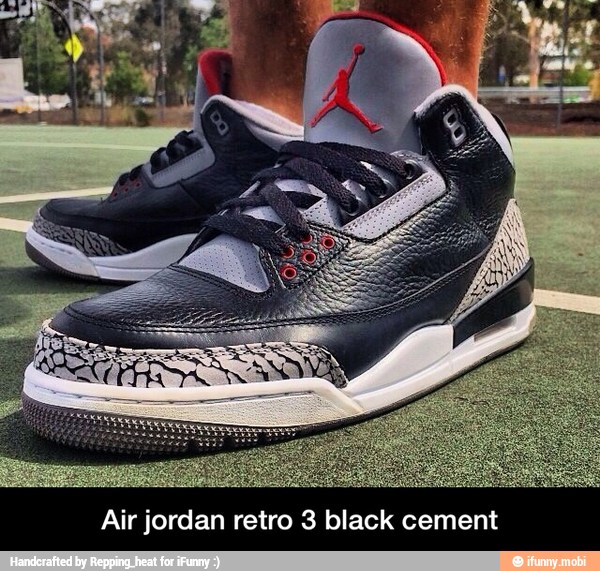 Air jordan retro 3 black cement - Air jordan retro 3 black cement