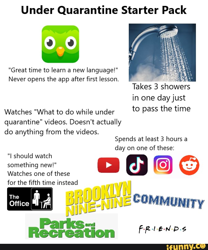 Under Quarantine Starter Pack "Great time to learn a new language