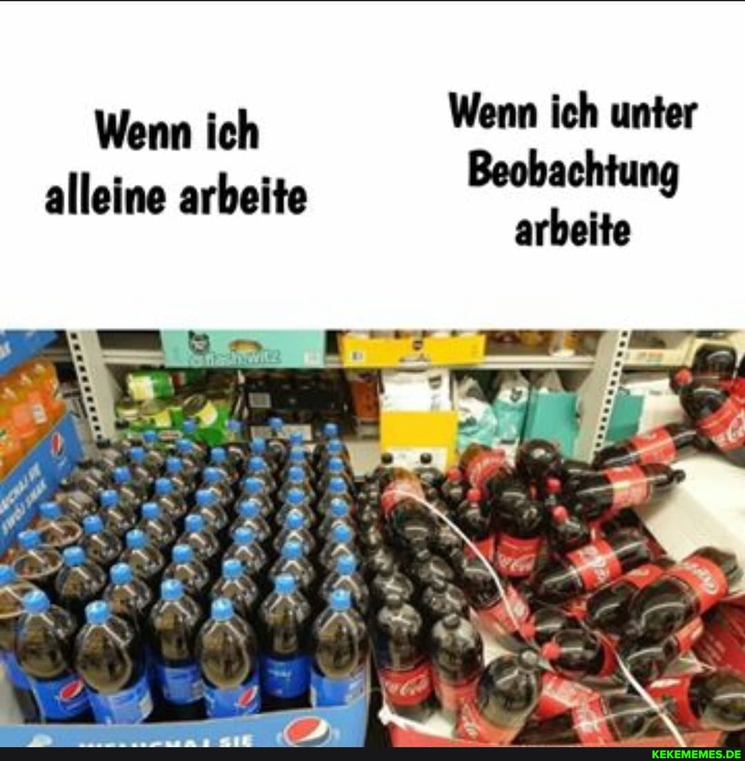 Wenn ich unter
Beobachtung arbeite
Wenn ich alleine arbeite