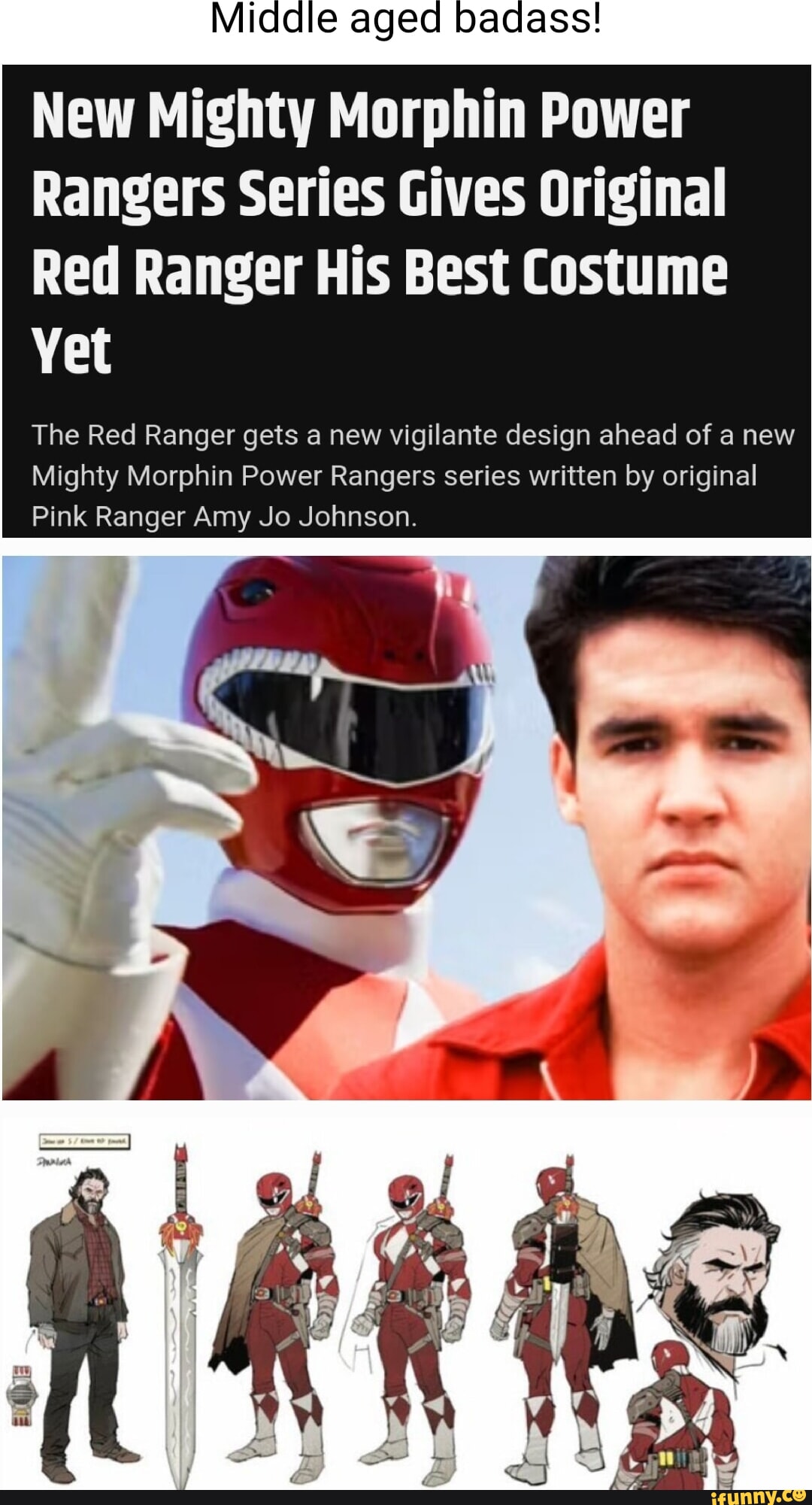 New Mighty Morphin Power Rangers Series Gives Original Red Ranger His Best  Costume Yet