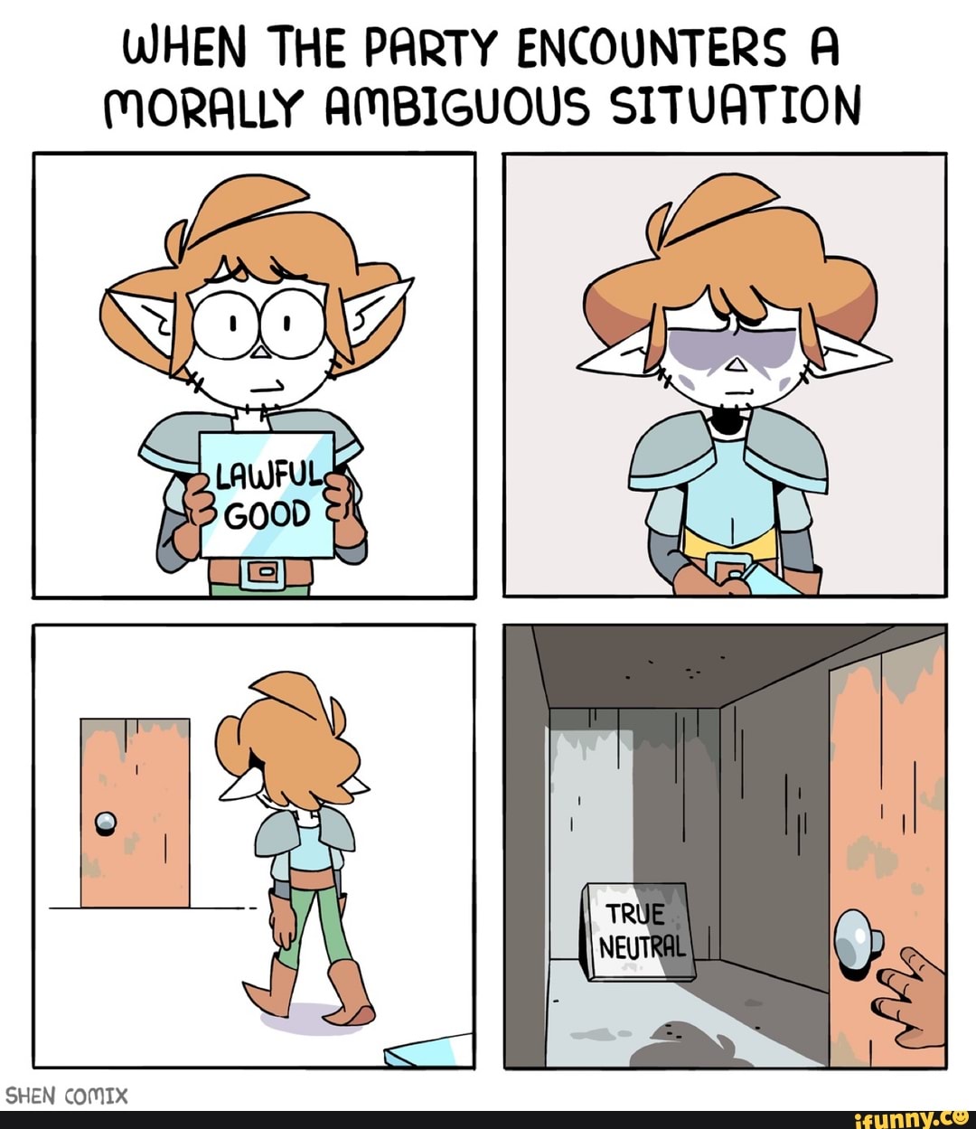 WHEN THE PARTY ENCOUNTERS A
MORALLY AMBIGUOUS SITUATION
