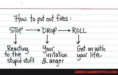 How to pot out fies :
Step - ROLL Reacting Your Get on with
to the ypor stupid stuf & anger