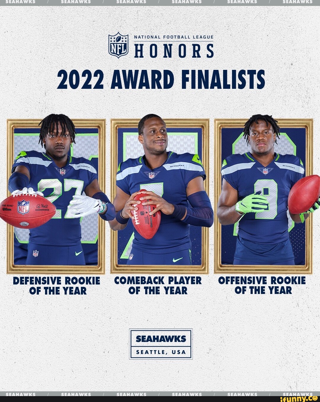 NATIONAL FOOTBALL LEAGUE wW HONORS 2022 AWARD FINALISTS DEFENSIVE