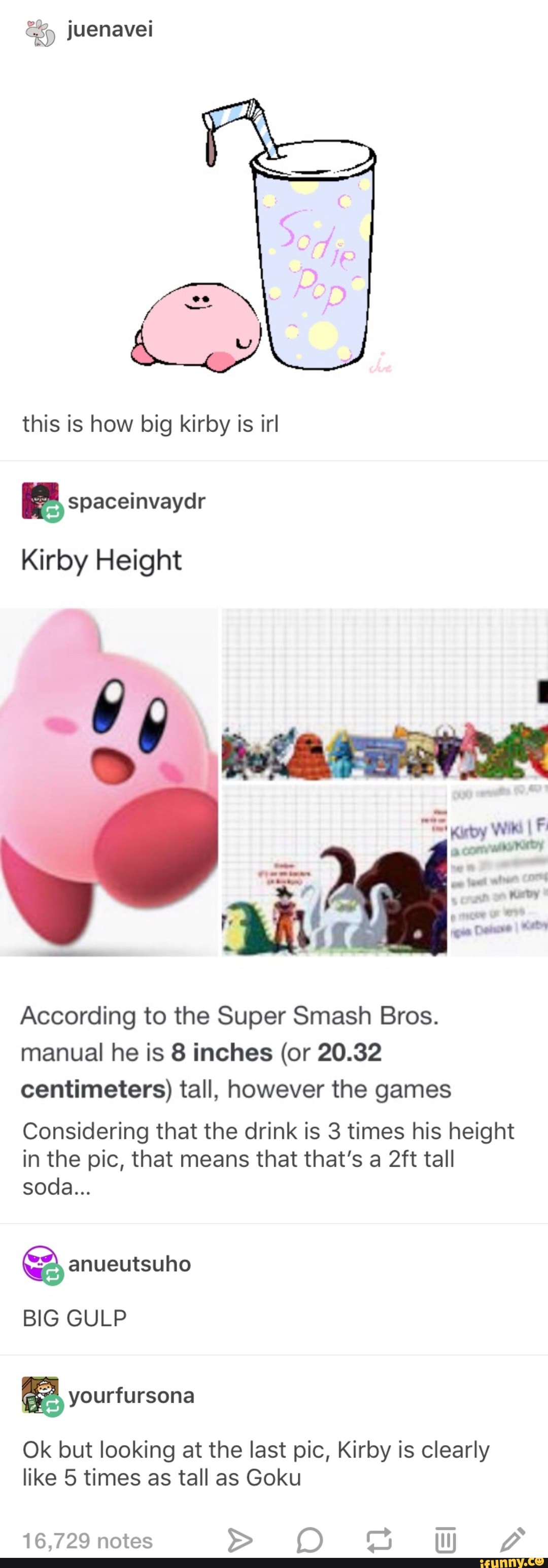 This is how big kirby is irl Kirby Height - iFunny