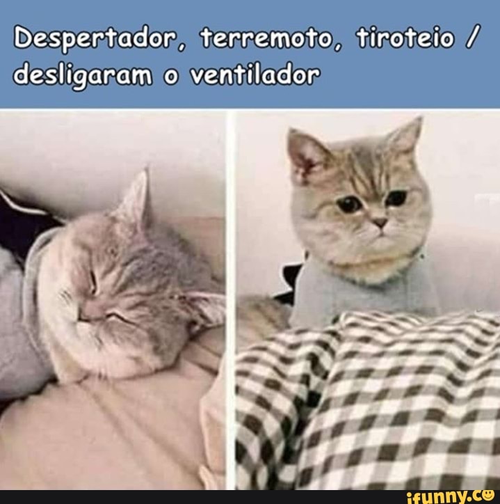 Despertador), terremoto, tiroteio desligaram ol
ventilador