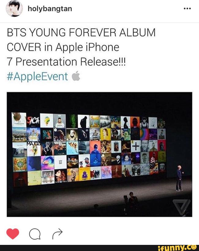 Bts Young Forever Album Cover In Apple Iphone 7 Presentation Release Appleevem Ifunny