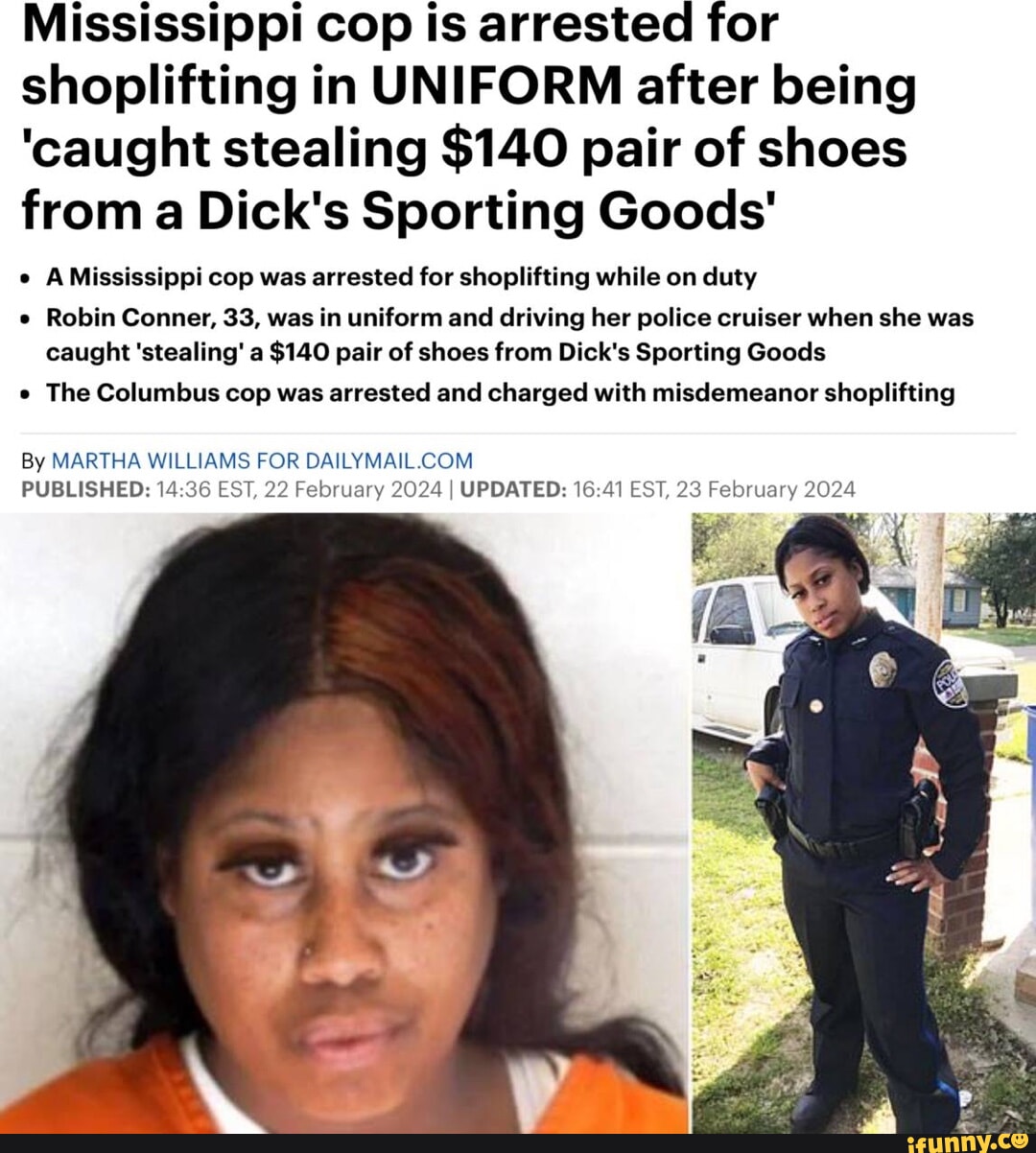 Mississippi cop Is arrested for shoplifting in UNIFORM after being ...