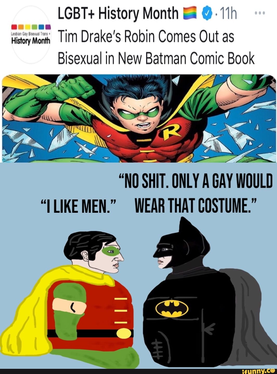 Lgbt History Month Tim Drakes Robin Comes Out As Bisexual In New 9622