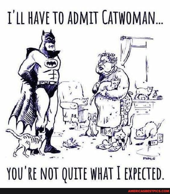 TUL HAVE TO ADMIT CATWOMAN...
YOU'RE NOT OUITE WHAT HPECTED.