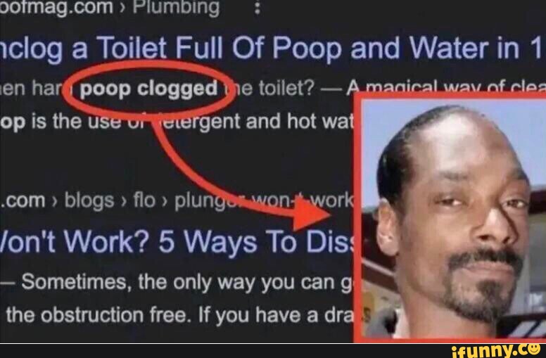 > Fiumbing clog a Toilet Full Of Poop and Water in 1 en ha poop clogged