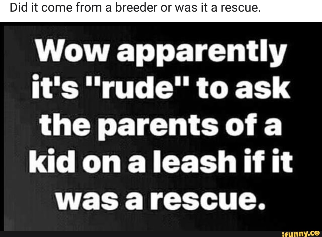 Did it come from a breeder or was it a rescue. Wow apparently it's ...