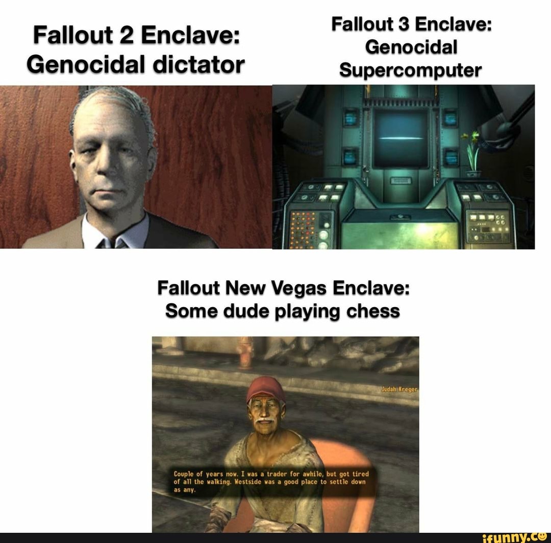 Fallout 3 Enclave: Fallout 2 Enclave: Genocidal Genocidal dictator ...