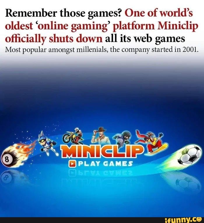 Remember those games? One of world's oldest 'online gaming' platform Miniclip officially shuts 