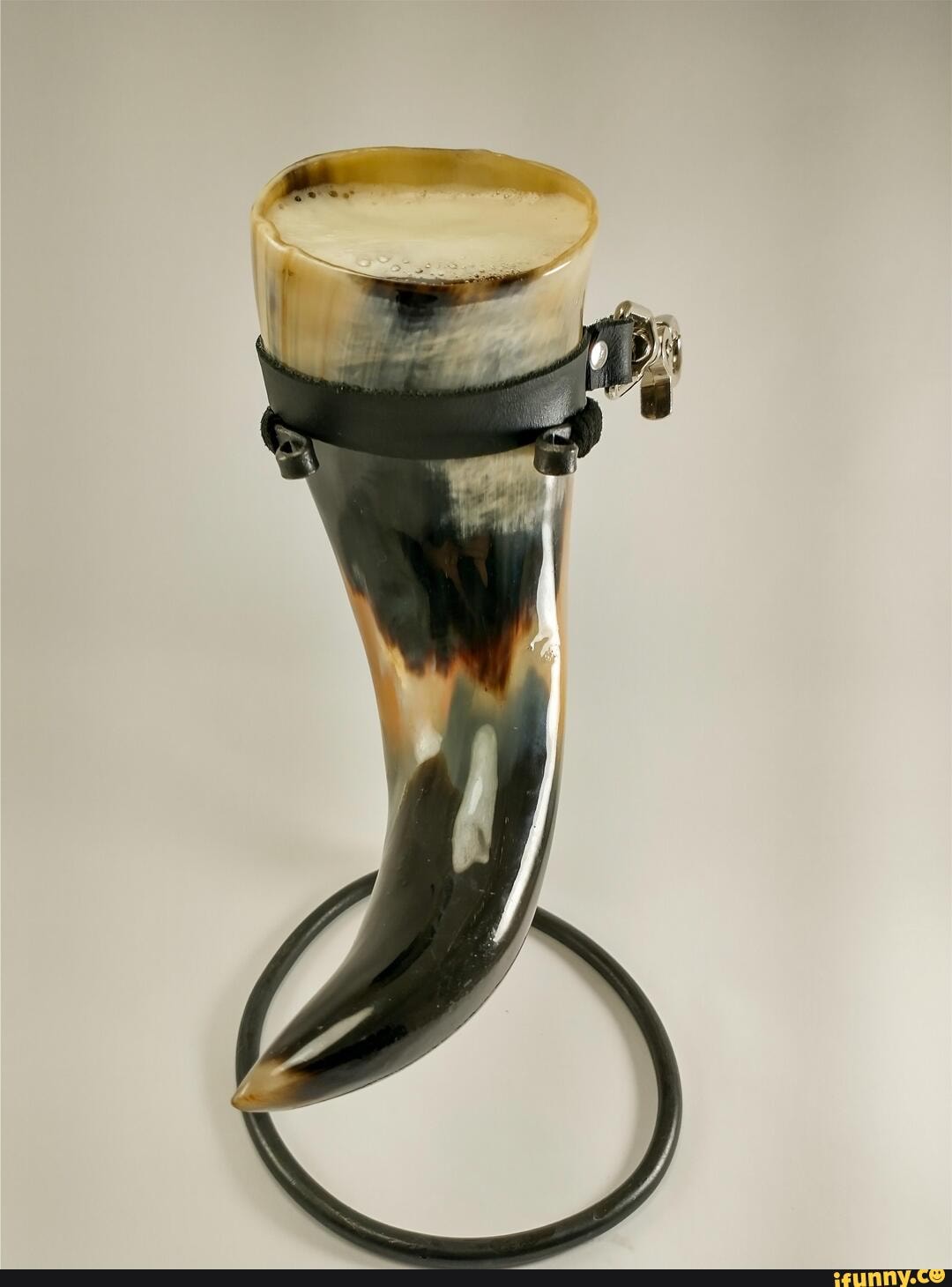 a display stand for my drinking horn I got at a ren faire