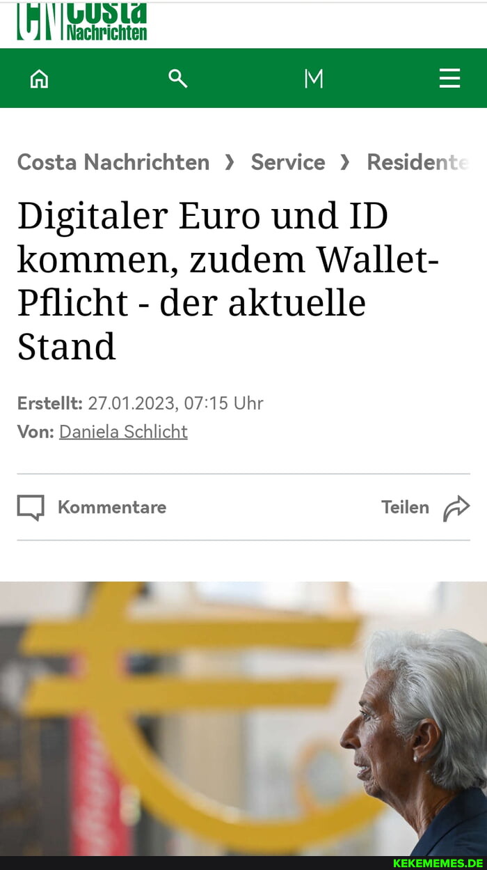 Digitaler Euro und ID kommen, zudem Wallet- Stand Erstellt: 27.01.2023, Uhr Von: