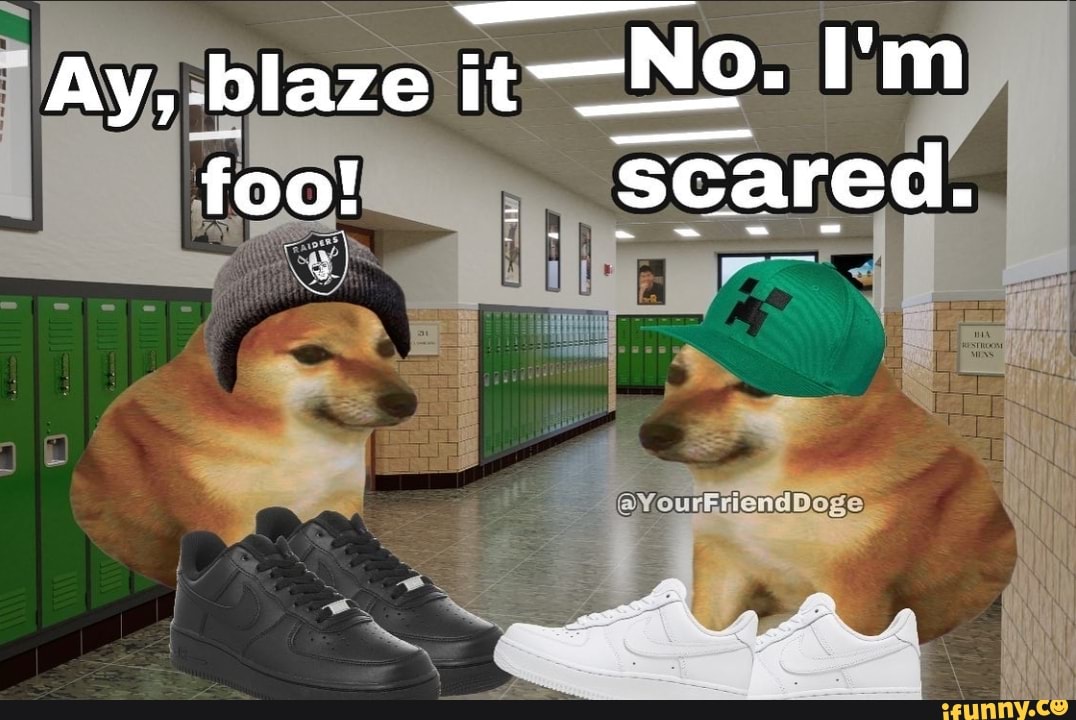 Ay, blaze it-No.
foo! _ scared.