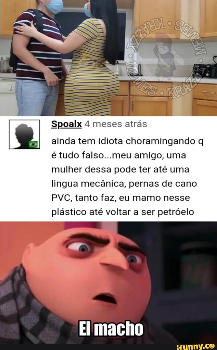 Spoalx 4 meses atrás
ainda tem idiota choramingando q
é tudo falso...meu amigo, uma
mulher dessa pode ter até uma
lingua mecânica, pernas de cano
Pvc, tanto faz, eu mamo nesse
plástico até voltar a ser petróelo
El macho