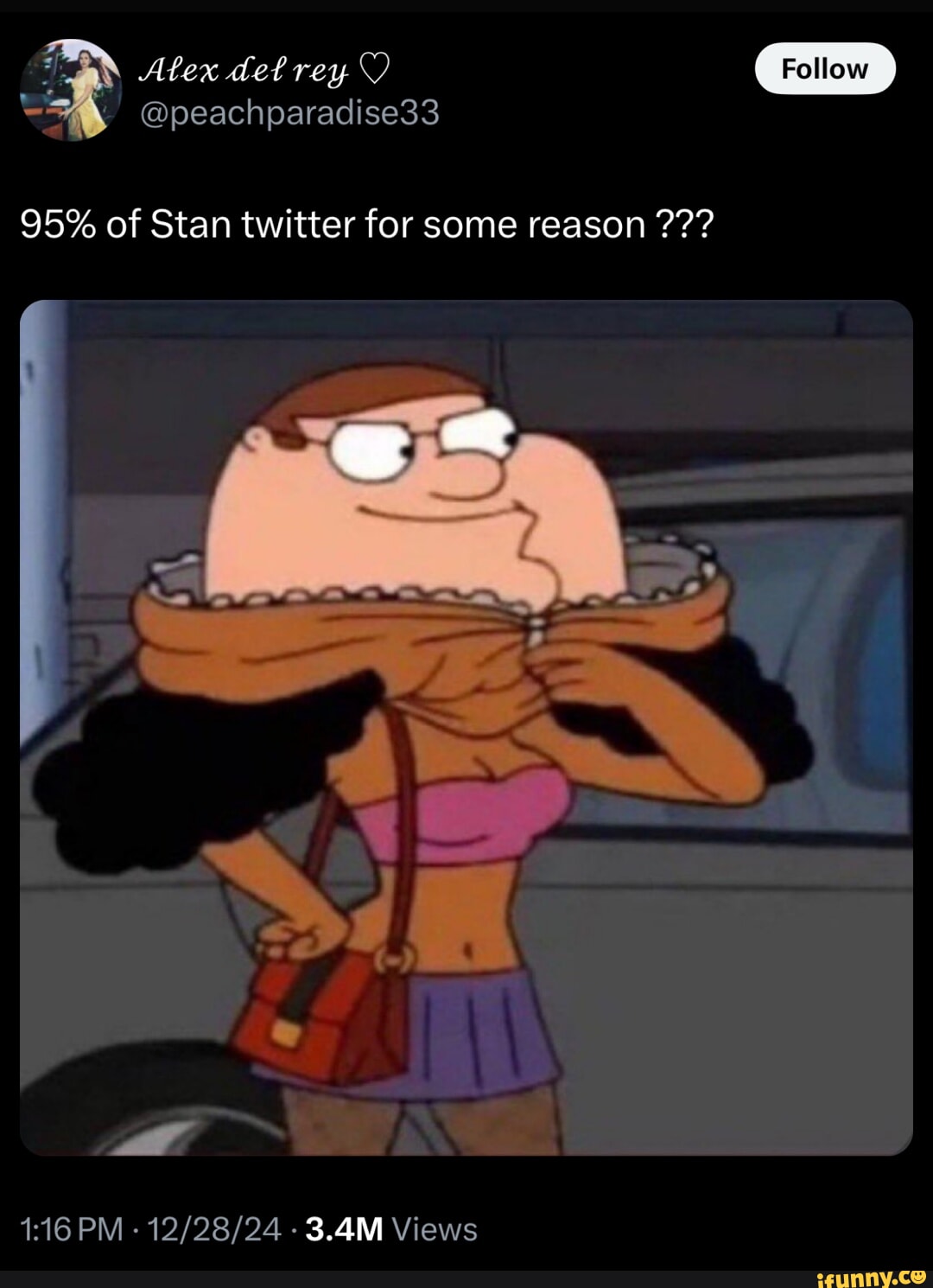 Stan Twitter Hello Atex det rey 95% of Stan twitter for some reason PM -3.4M Views - iFunny