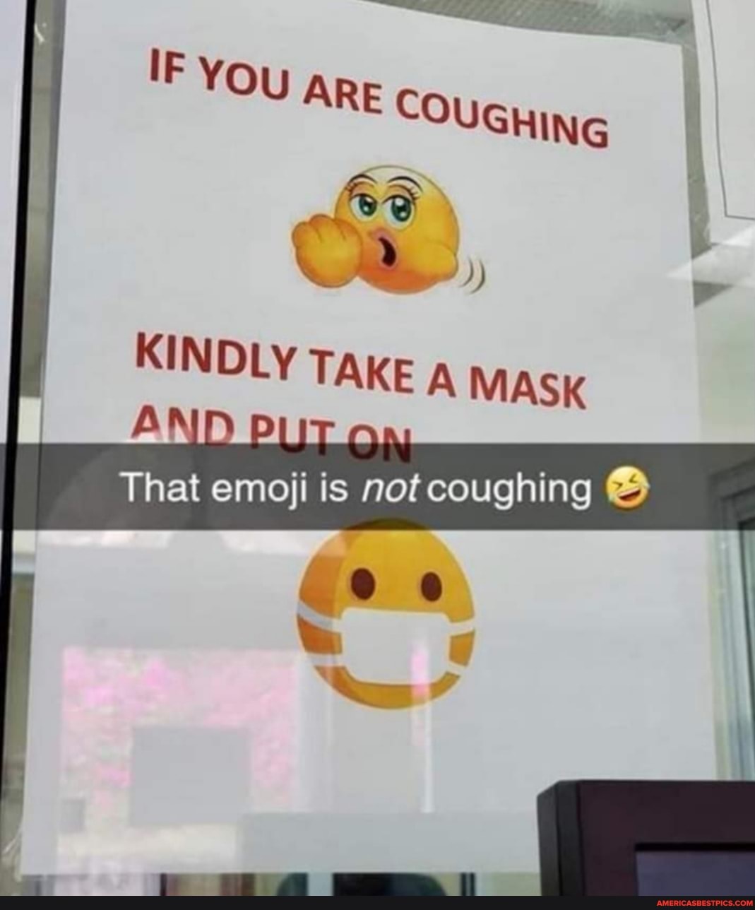 YOu ARE COUGHING
KINDLY TAKE MASK
That emoji is not coughing
ff