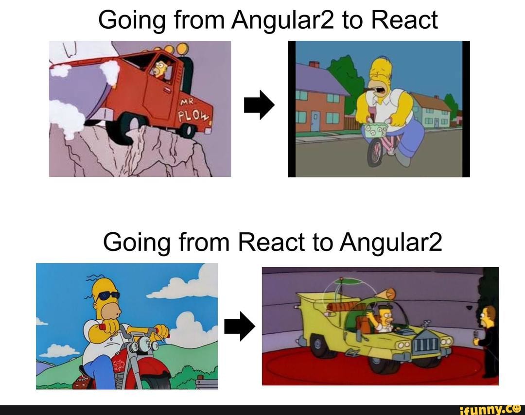 Going from Angular2 to React - iFunny :)