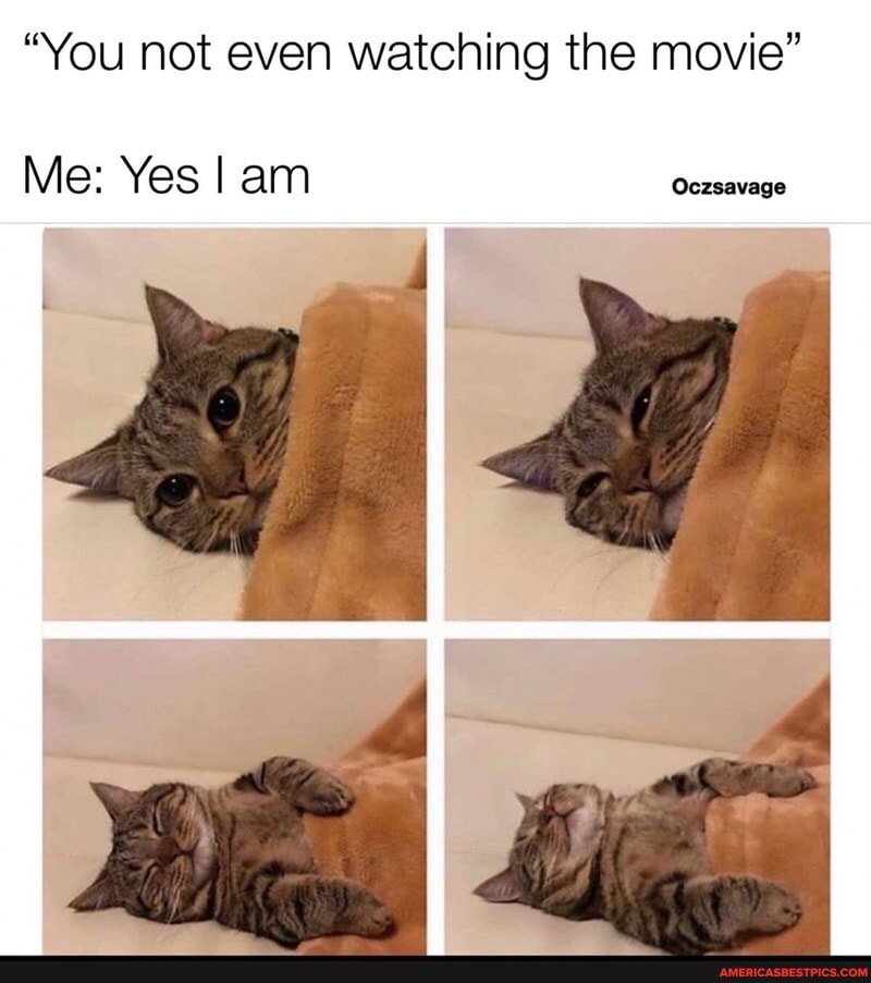 "You not even watching the movie"
Me: Yes I am