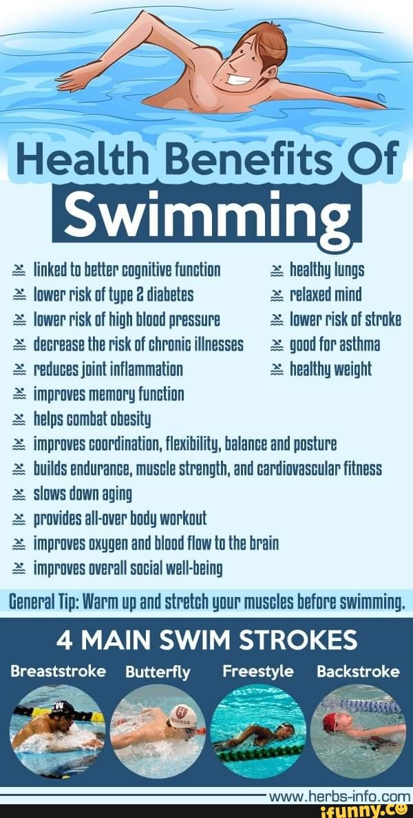 Health Benefits Of Swimming. linked to better cognitive function ...