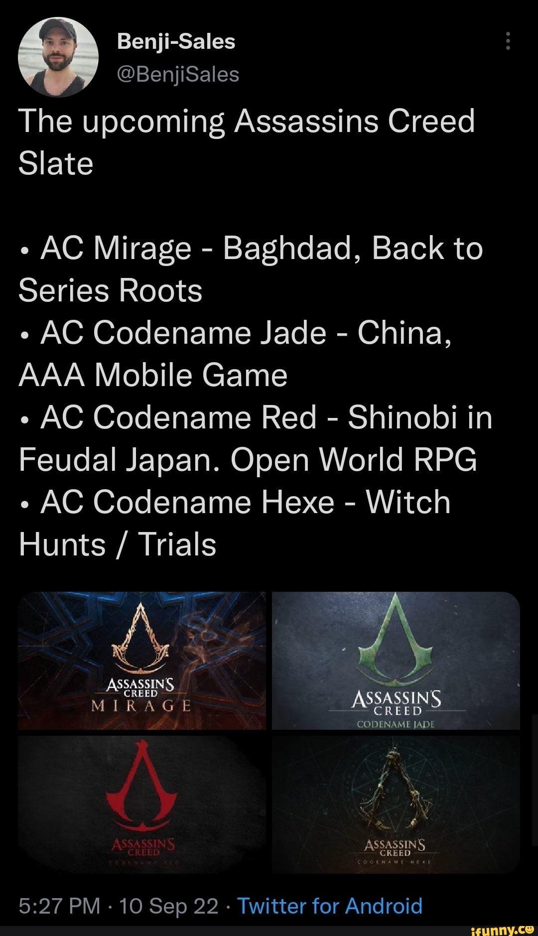 Assassin's Creed Showcase Recap (AC Mirage, Codename RED/HEXE/JADE) 