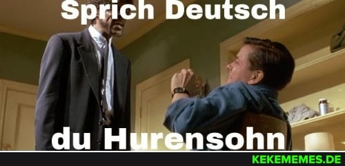 Sprich Deutsch du Hurensohn